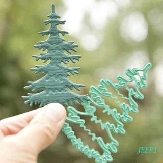 Image of JEEP Xmas Tree Metal Troqueles Plantilla DIY Álbum De Recortes De Tarjeta De Papel
