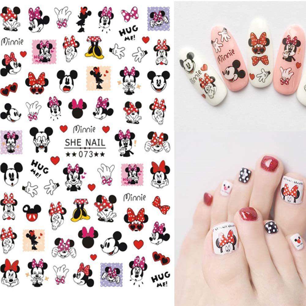 COLEES 3D Cartoon Nail Stickers Dumbo Nail Art Stickers Anime Nail Foils  Cute DIY Manicure Minnie Mickey Mouse Self Adhesive Nail Art Decoration |  Shopee Colombia