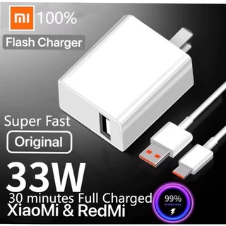Image of Adaptador De Cargador Rápido Original Xiaomi 33W USB Power 6A Tipo C Cable De Carga compatible Para Mi 10 9 8 Redmi K20 Pro Note10 9 Note8