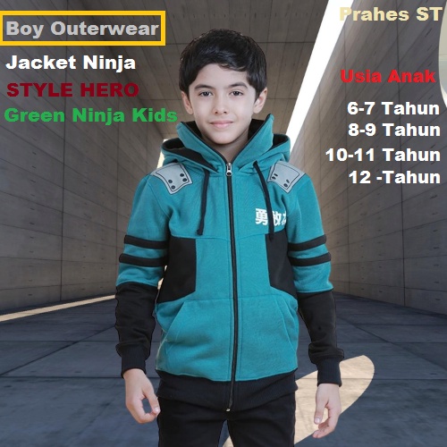 Chaqueta para niños - ropa de abrigo Green Ninja - tamaño fresco edad 6-7-8-9-10-11-12 años | Shopee Colombia
