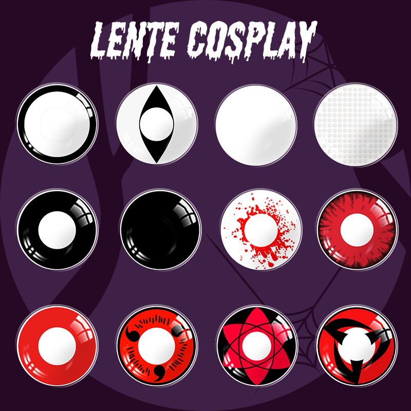 Lentes de contacto Cosplay lenses Lentes De Contacto De Colores Cosméticos Para Ojos Halloween Naruto Gato #10