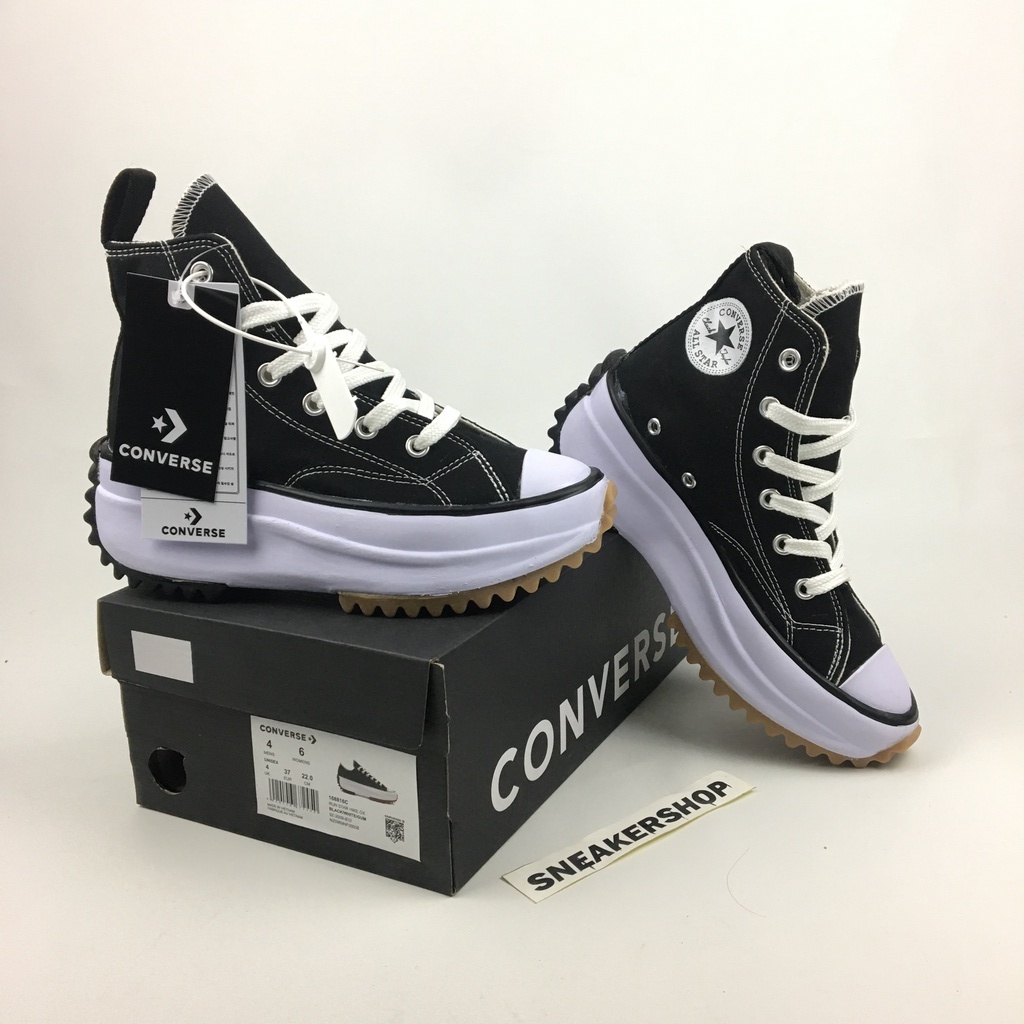 Lograr Documento cambiar Converse Run Star Hike zapatos blancos negros altos - últimas zapatillas de  tacón alto Premium para mujer | Shopee Colombia