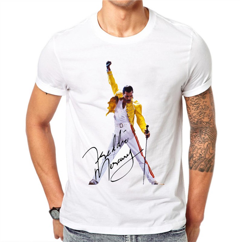 Camiseta Freddie Mercury The Queen Para Hip Hop Rock Hipster Camisetas Harajuku Top Tees | Shopee Colombia