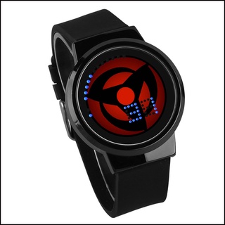 Reloj LED Naruto Escribir Ojo Redondo Kuha Sasuke Kakashi Impermeable Touch Watch #8
