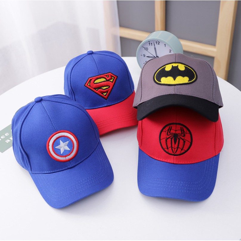 2021 Nuevos Niños Sombrero Marvel Dibujos Animados Gorra Superman Batman  Capitán América Spiderman Mickey Gorras De Béisbol | Shopee Colombia