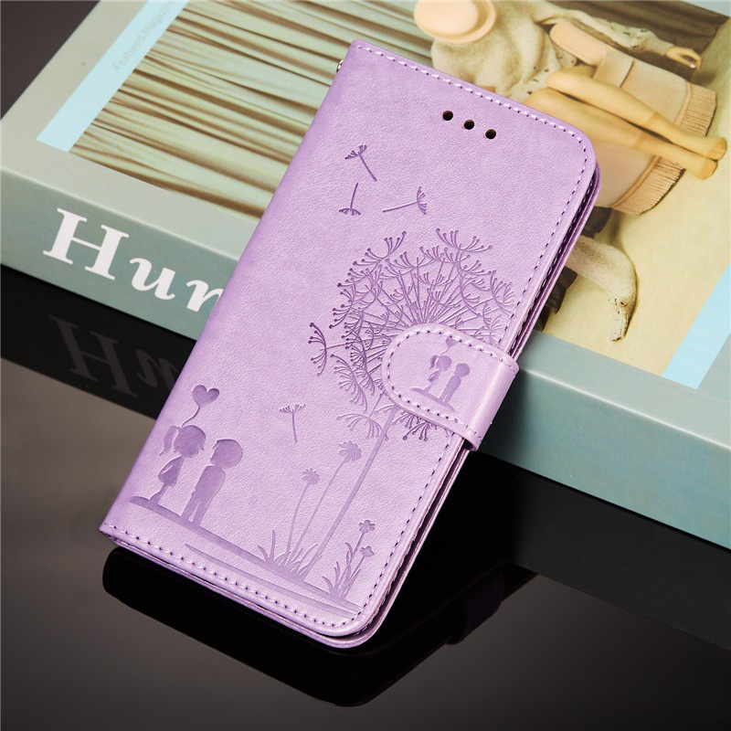 Image of carcasa delgada para samsung galaxy s9 plus s10 plus s20 plus s9+ s10+ s20+ s10e lujo diente de león patrón cartera de cuero suave flip folio soporte de la piel de la funda #8