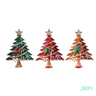 Image of JEEP Exquisito Árbol De Navidad Para Broche De Diamantes De Imitación Cristal Pin Insignia Fiesta De Vacaciones Favor Celebrat