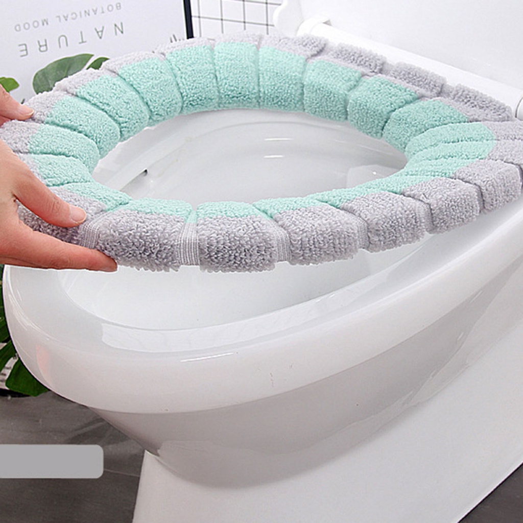 U/K PULABO creativa y útil Alfombrilla para asiento de inodoro con diseño de dibujos animados para productos de baño almohadilla de baño suave y cálida 
