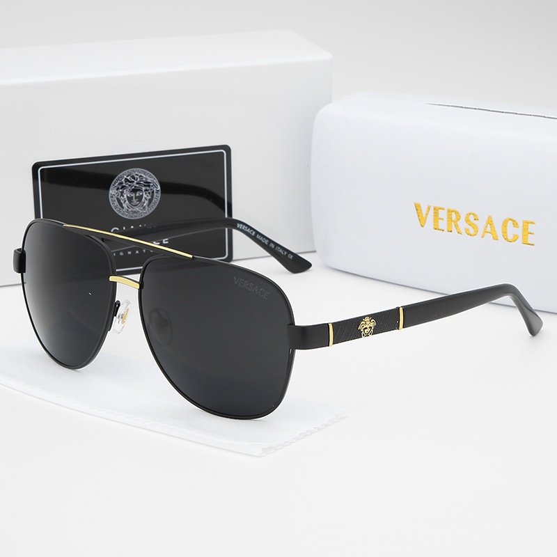 Versace Gafas De Sol Vidrio Alta Calidad Para Mujeres Y Hombres UV400 VE AViator Marca Clásica Vintage Hombre | Shopee