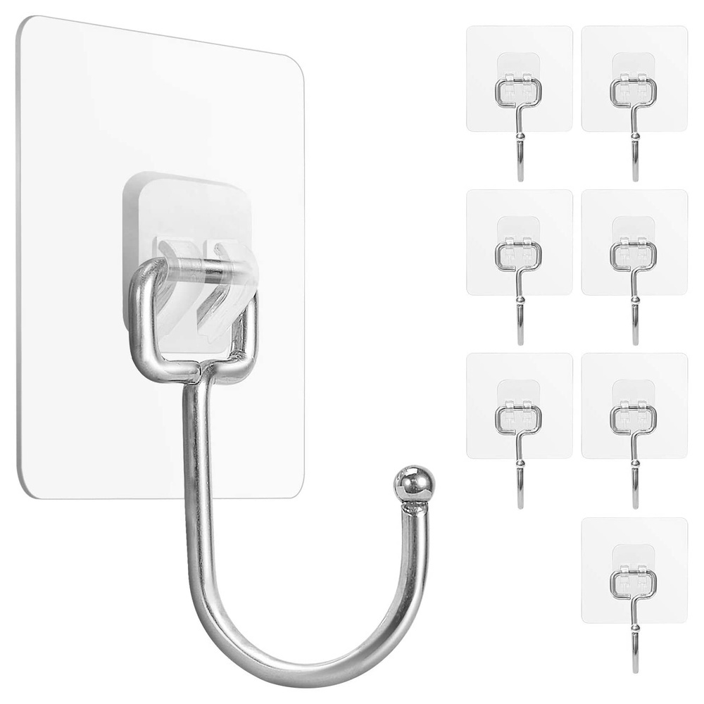 Ganchos Adhesivos Grandes De Acero Inoxidable/De Pared Impermeables Y A Prueba De Óxido Para Colgar Cosas Pesadas/Toallas Y Abrigos Para Usar Dentro De La Cocina , Baño , Hogar Y Oficina #2