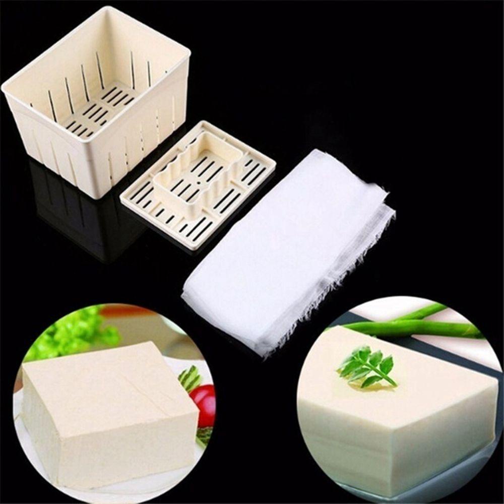Angoily Kit de Prensado de Tofu Chino Tofu SOYA Cuajada Caja para Hacer Queso con Gasa de Algodón Modelo de Prensado de Tofu Gadget de Cocina para Home Shop 