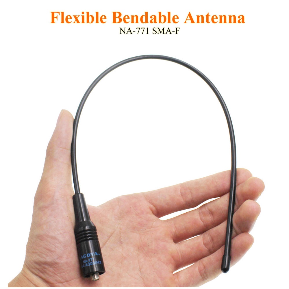 TNP NA-771S SMA Hembra De Doble Banda De Alta Ganancia Walkie Talkie Antena Suave Látigo VHF UHF Radio