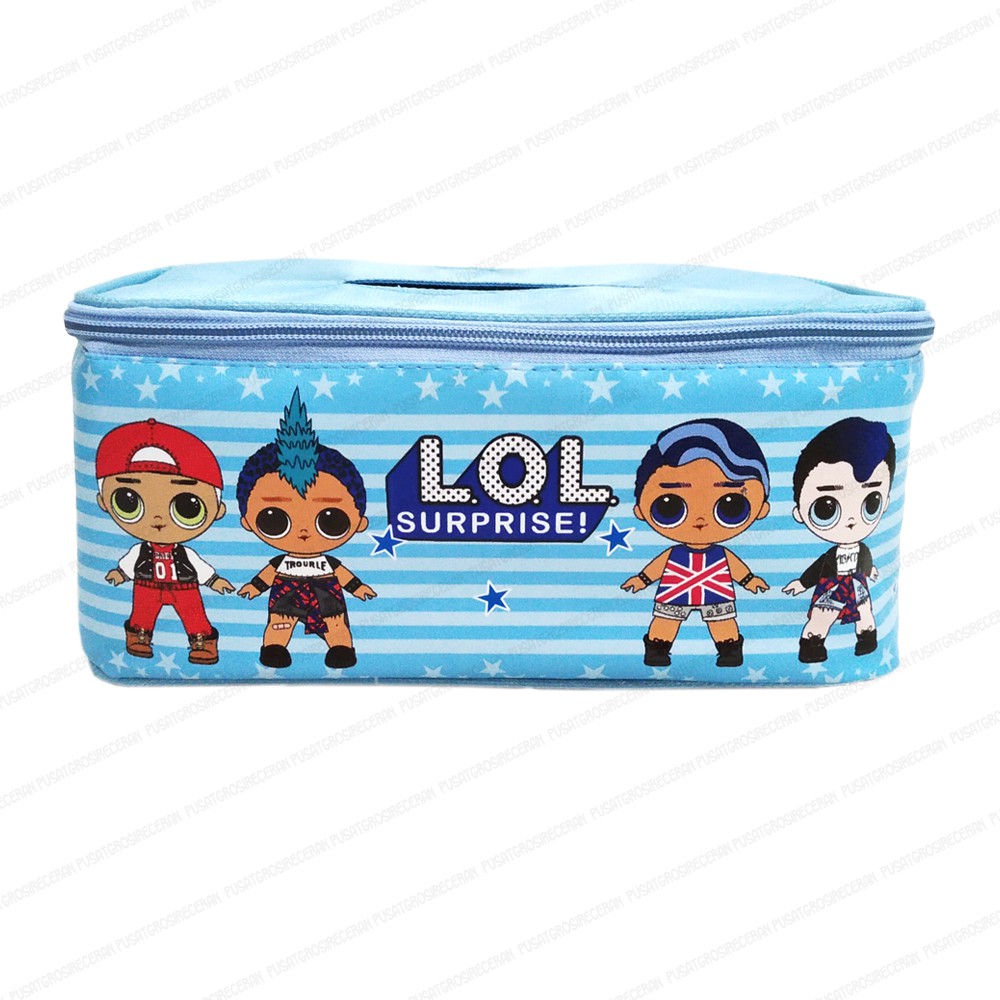 LOL SURPRISE Caja de pañuelos organizador personaje LOL sorpresa niño azul joven caja de pañuelos titular #2
