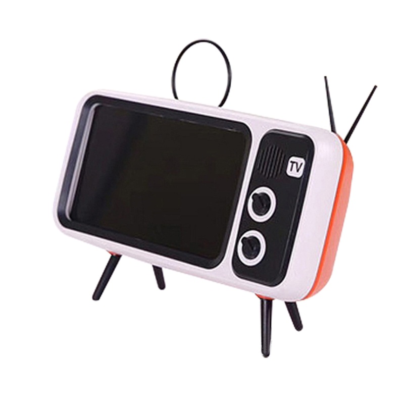 REV Mini Altavoz Retro TV Teléfono Móvil Soporte De Pantalla Inalámbrico Portátil Altavoces De Audio