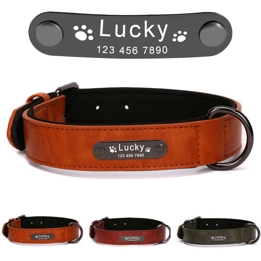 Collar de personalizado para perros pequeños y grandes Arnés anti-perdida grabado con láser Colombia