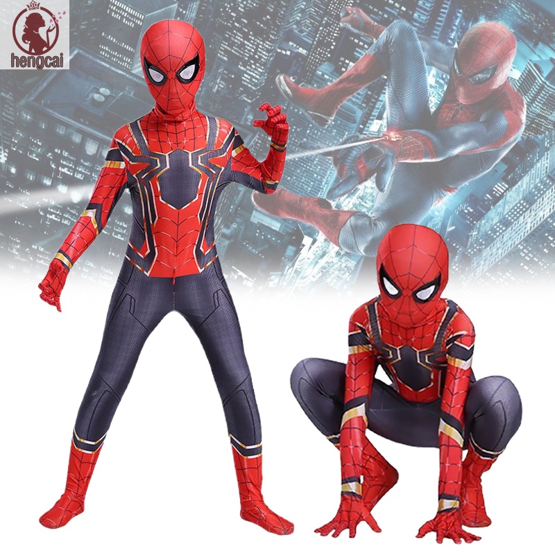 Iron Spider-Man Disfraz Para Niños Marvel Halloween Juego De Rol Usando Con  Tocado De Una Sola Pieza Cosplay Monos Conjunto | Shopee Colombia