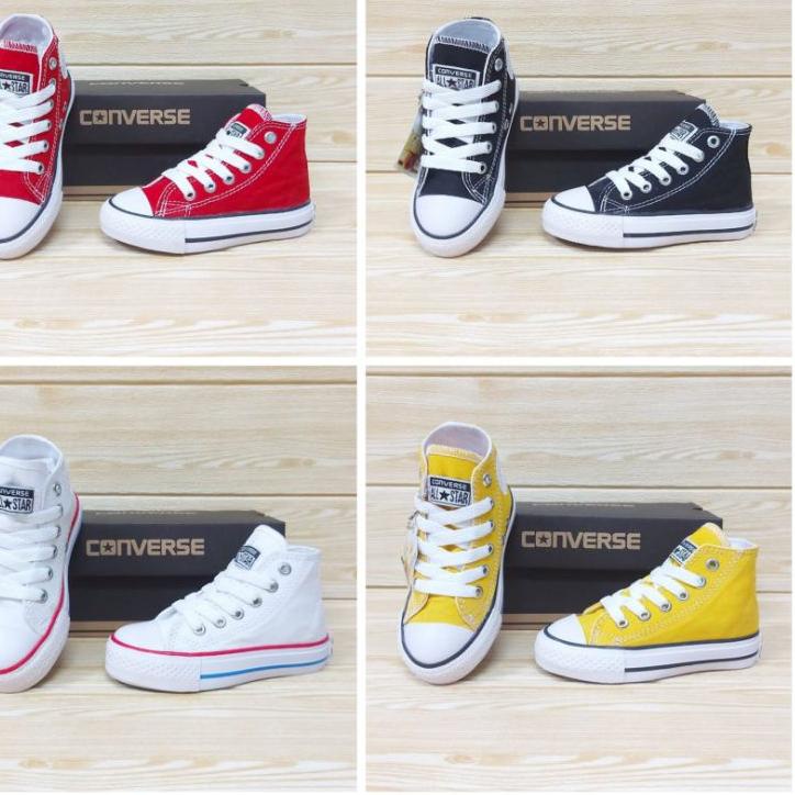Más reciente.... Zapatos para niños | Zapatos de niña | Converse All Star zapatos negro rojo blanco talla 21-35 caja completa | Shopee Colombia