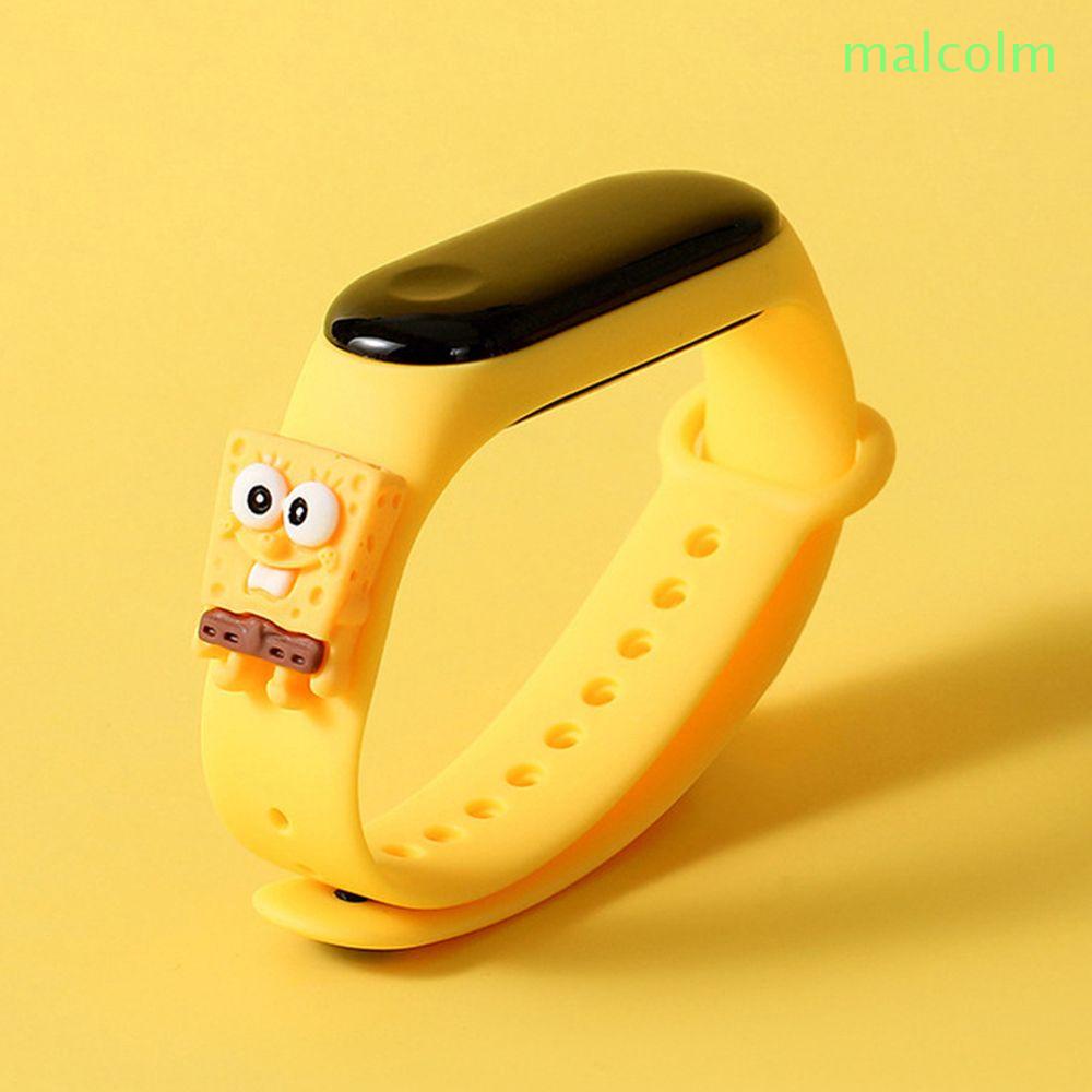 MALCOLM1 Reloj Electrónico Impermeable Pequeño Dinosaurio LED Touch Watch Niños Dibujos Animados Oso Lindo Diseño De Bob Esponja Ciervo Pulsera #4