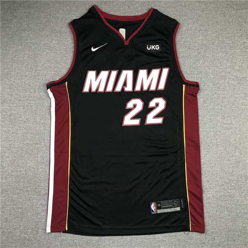 Jimmy Butler #22 Miami Heat Camiseta Jersey Cosido Baloncesto Negro 