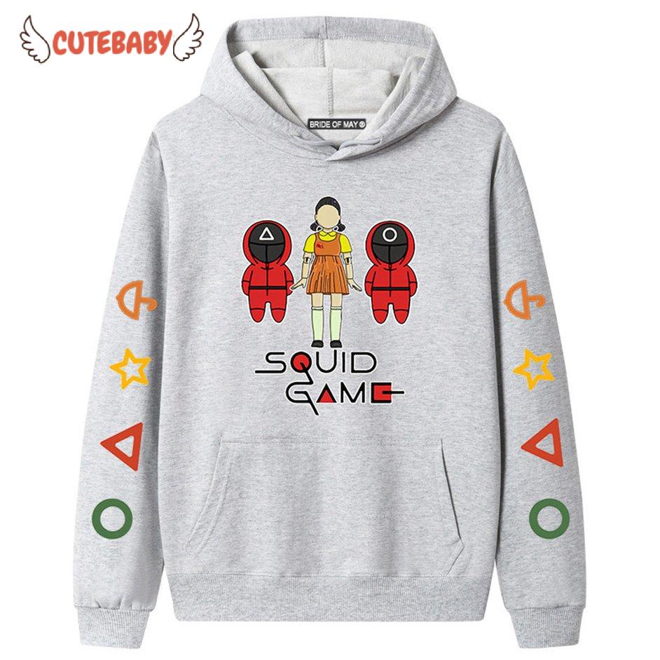 Suéter para Squid Game Barras paralelas Suéter impreso digital con gorra 