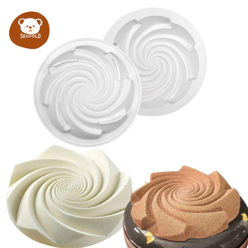 SEGFOLD 3D Redondo Ciclón Espiral Jabón Para Hornear Moldes De Gelatina Domo Mousse #4