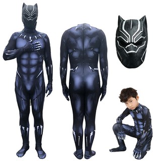 Image of 1GEC 【Ready Stock】Movie Black Panther Costume Superhero Cosplay Adult Kids Zentai Jumpsuit Suit