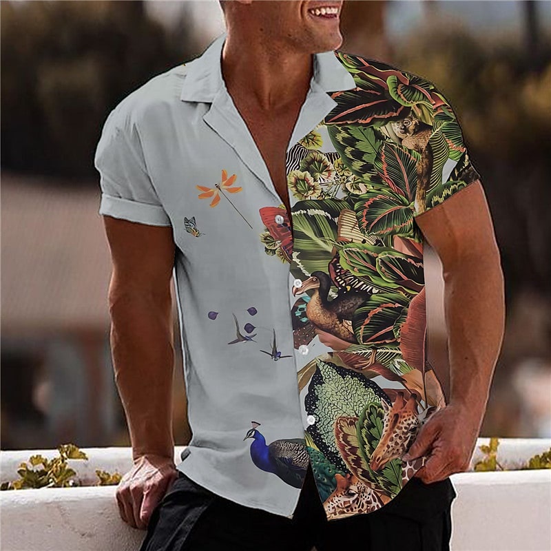 Para exponer ligado Decremento Verano Tropical Camisa Floral Hombres 3d Playa Vacaciones Manga Corta De  Lujo Cuello En V De Gran Tamaño 5xl Tops Tee Shirt Homme Hombre Blusa |  Shopee Colombia