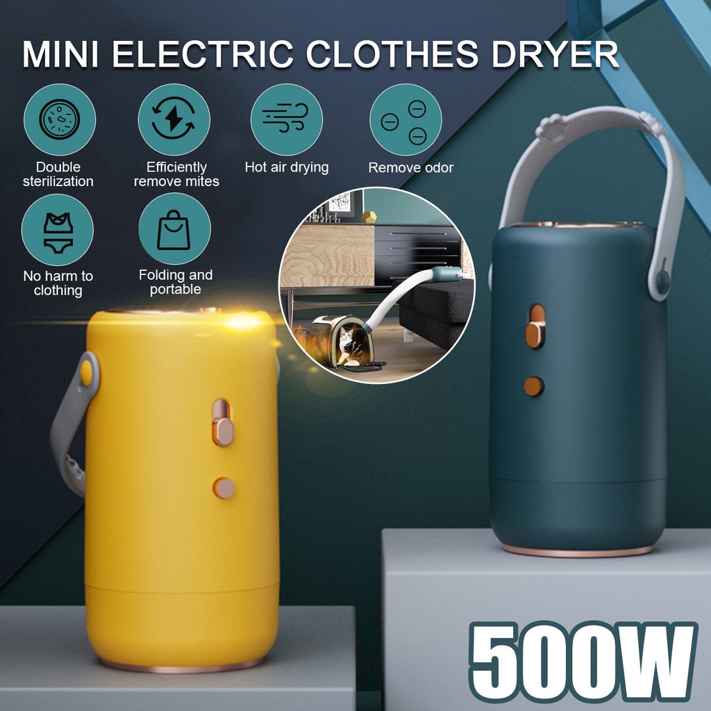 Mini Secador Eléctrico De Ropa 500W Portátil Compacto Calefacción Máquina  De Secado Termostático Doble Esterilización De Desinfección | Shopee  Colombia