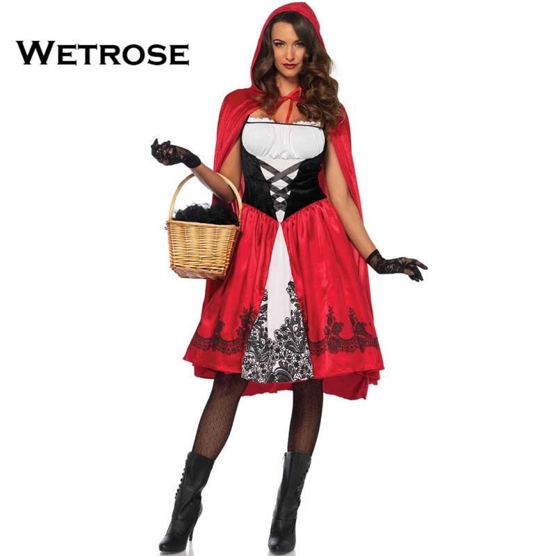 wetrose] disfraz de halloween pequeño rojo con capucha uniforme para  mujeres conjunto de disfraces | Shopee Colombia