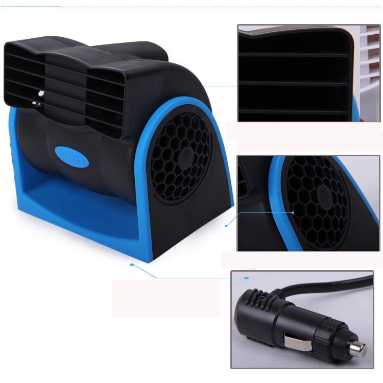 Ventilador De Aire Acondicionado Silencioso Para Coche De 12V Sin Hojas Eléctrico De Super Potente Velocidad Ajustable Suministros #8