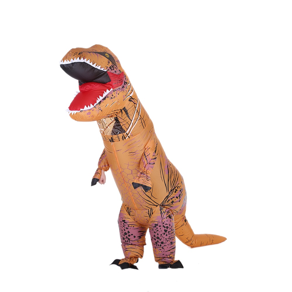 Disfraz inflable de dinosaurio para adultos disfraz de dinosaurio tamaño T-REX disfraz divertido para Halloween 