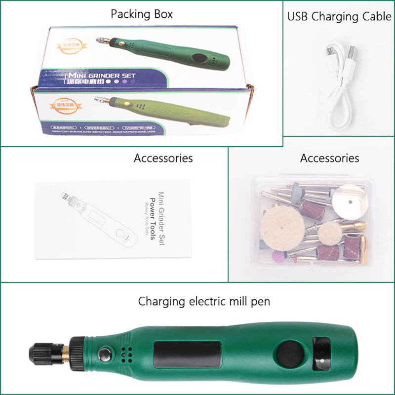 Jaula Inalámbrico Taladro Herramientas Eléctricas Eléctrica 3 Velocidades Mini Rectificado Kit De Rotativas 3.6V Grabado Bolígrafos