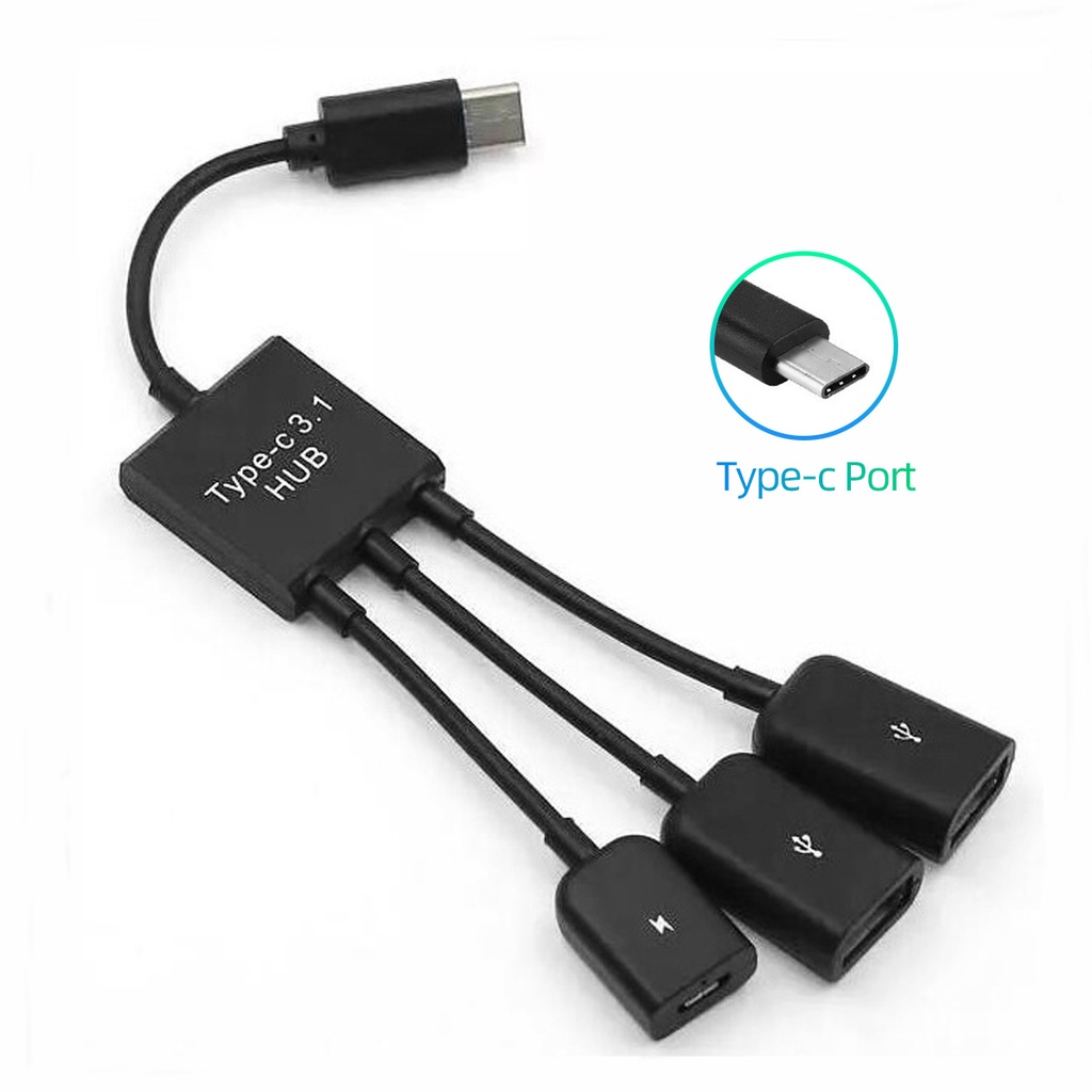 Image of 3 En 1 Micro USB OTG Adaptador De Cable De Teléfono Móvil Divisor HUB Para Xiaomi Samsung Datos Conector De Extensión #3
