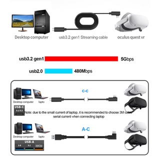 Image of thu nhỏ Cable De Carga De 5 M Línea De Datos Para Oculus Quest 1/2 Link VR Accesorios USB 3.2 2 En 1 Tipo C A #8