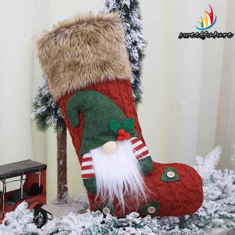 Oso DNelo Medias de Navidad Calcetín de Navidad Regalo de Navidad del Muñeco de Nieve del Oso de Santa Partido del Árbol del Caramelo del Bolso de la Media del Calcetín Fuera de la Florida 