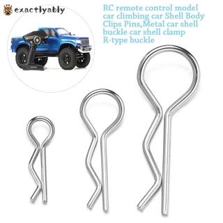 Image of EXACTLYABLY 50PCS Silver Shell Body Clips RC Cars Fixed Pins RC Car Parts Housing Latch Accessories SCX10 HSP 1/8 1/10 1/16 R Buckles