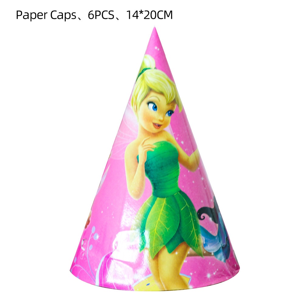 Image of softcloud disney tinkerbell pequeño hada tema feliz cumpleaños decoración conjunto banderas ballon pequeño hadas tema fiesta suministros niños niños favores de cumpleaños #7
