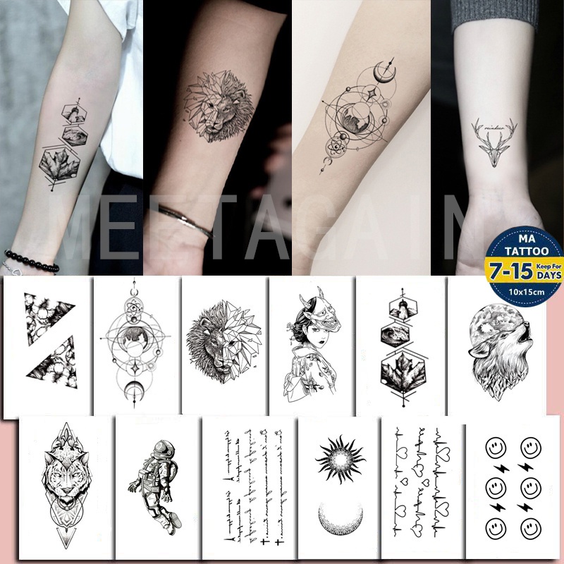 【MEET Magic Tattoo】 6 Cm x 10 Tatuaje Mágico Impermeable Temporal Adhesivo Dura Hasta 15 Días