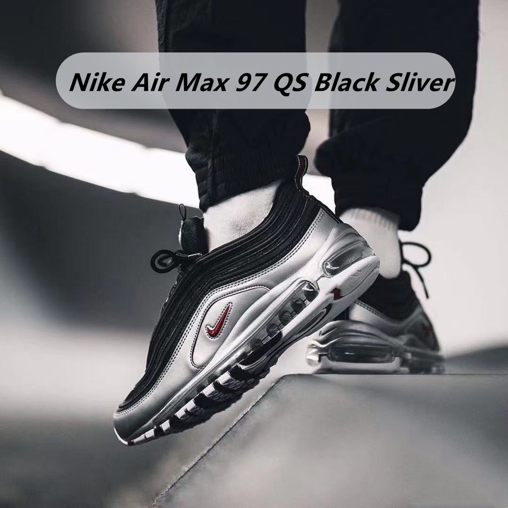 92 Nike Air Max 97 Negro Sliver Deporte Transpirable Zapatos Correr Para Hombres Y Mujeres | Shopee Colombia