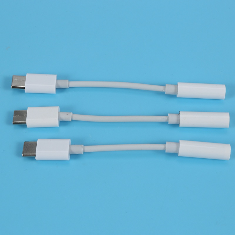 Image of 3Pcs Tipo C A 3,5 Mm Adaptador De Audio De Auriculares , USB-Hembra AUX Micrófono Conector Cable Para Motorola Moto Z , Le 2/Pro 3 , No Compatible Con HTC Y Pixel (Blanco) #2