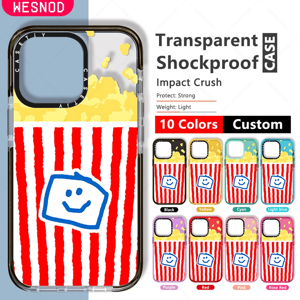 Transparent Colors Moda Caja De Palomitas De Maíz Coreano Dinotaeng Estuche Lindo De Dibujos Animados Para IPhone 7 8 Plus 13 Pro Max X Xs Xr 12 11 Mini Silicona Celular Protectores Para Uso Rudo Hombre Mujer Fundas Case Tify #10