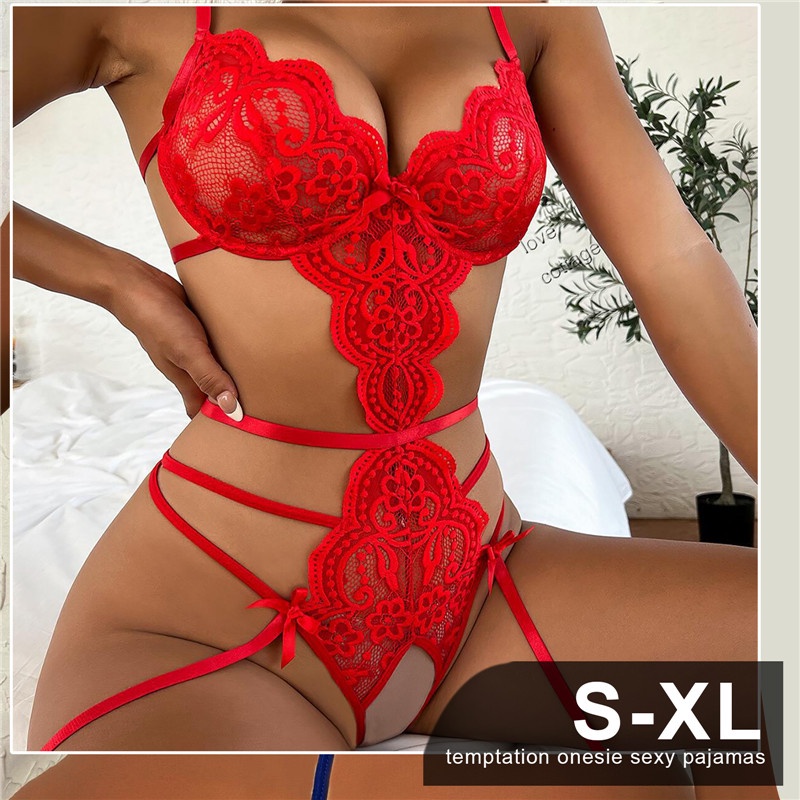 Ropa Interior Sin Entrepierna Para Mujeres Sujetador Transparente De Encaje Disfraces Eróticos Femeninos Body De Peluche Profundo V Lencería #7