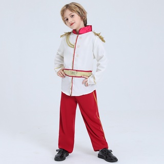 Image of KS49 Handsome Boy Middle Ages Noble Royal Charming Prince Child Kids Carnival Party Halloween Cosplay Costumes