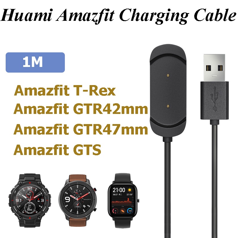 Image of Amazfit T-Rex/GTS/GTR 42mm 47mm Cable De Carga USB Dock Cuna Reloj Cargador #0