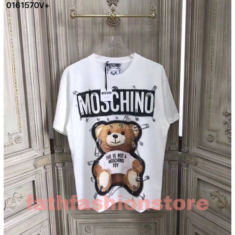 Camisetas Moschino hombre mujer | Camiseta Moschino PREMIUM MILANO COUTURE  TEDDY BEAR | Ropa de mujer Moschino | Top de oso de peluche Moschino  PREMIUM de marca | Shopee Colombia