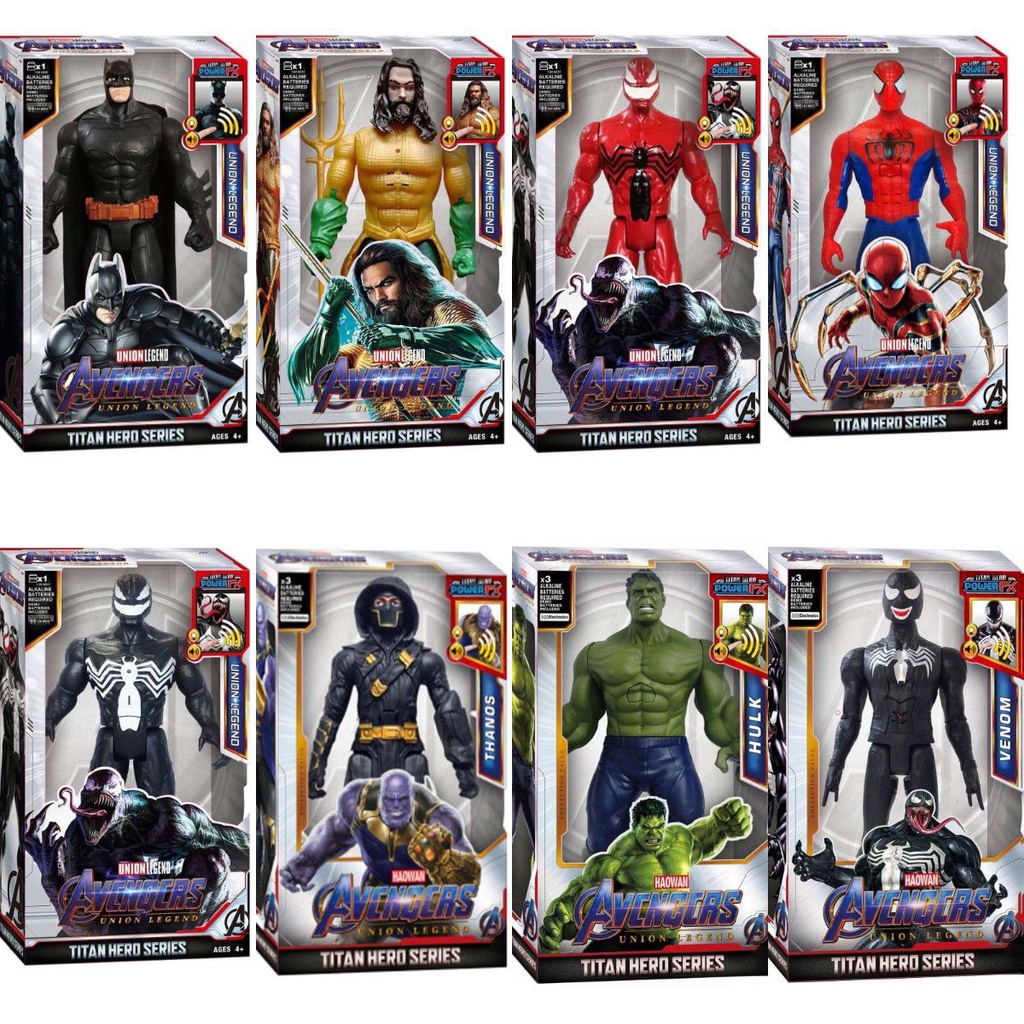 Figura De Acción Spiderman Thanos Thor Capitán Hulk Iron Man Venom Ronin  Groot Juguetes | Shopee Colombia
