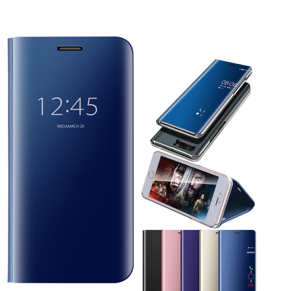 Huawei Y9S Y8P Y7P Nova 2 Lite 2i 3 3i 3e 4 4e 5T 7i 6 SE Honor 20 P20 P30 Funda Con Tapa Para Teléfono Soporte Espejo Vista Folio Cubierta Trasera #6