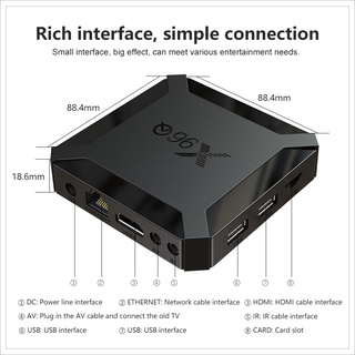 Image of X96Q Android 10.0 Red TV Top BOX 4K Completo Logaritm H313 Comercio Exterior Caja De OBSH