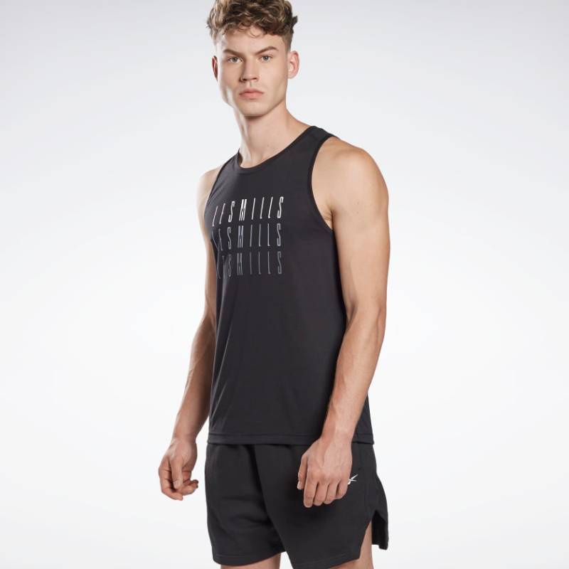 Reebok LES camiseta gráfica para hombre-negro GE1034 Fitness entrenamiento ropa | Shopee Colombia