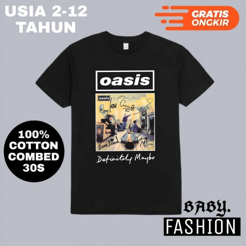 Oasis ropa de los niños camiseta definitivamente tal vez banda de  METAL/camiseta de música ROCK bebé niños TEE/bebé niños niños hombres  mujeres/negro edad 2-12 años 30S | Shopee Colombia